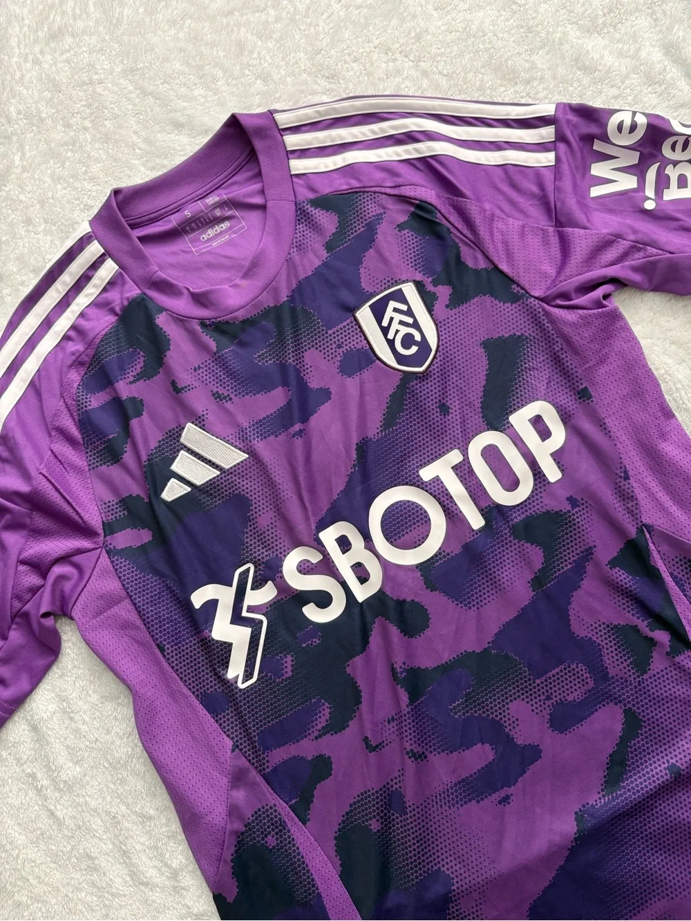 adidas Purple and White Team Jersey with Camouflage Print